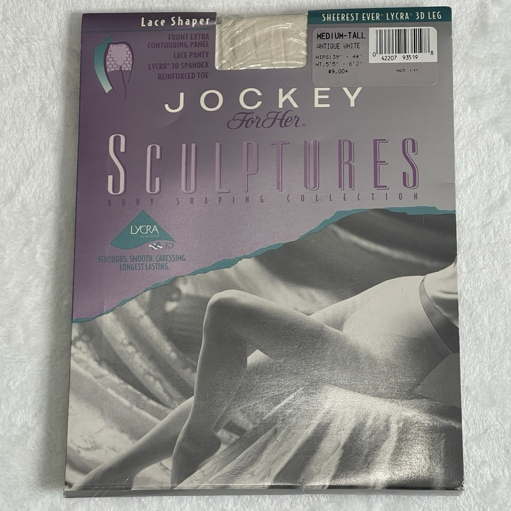 NOS Jockey 1995 MedTall Antique White Her Sculpture Shaping Extra Tight‎ Control